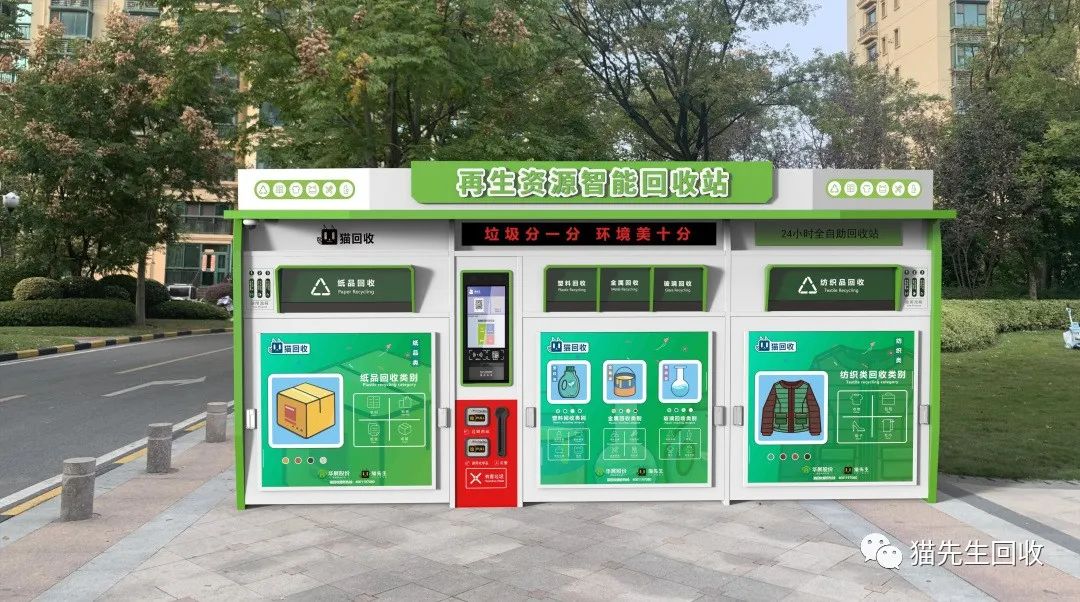 貓先生智能再生資源回收站，環(huán)保驛站，垃圾分類設(shè)備廠家
