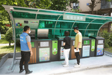 華展貓先生，湖北武漢智能垃圾分類項目，智能垃圾房廠家，垃圾分類亭