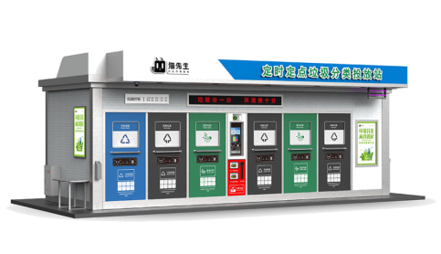 華展貓先生，智能垃圾分類房，定時定點垃圾收集點