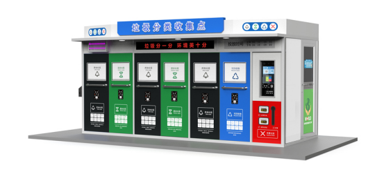 垃圾房效果圖，智能垃圾房，垃圾分類收集點，回收站生產廠家，垃圾分類收集點