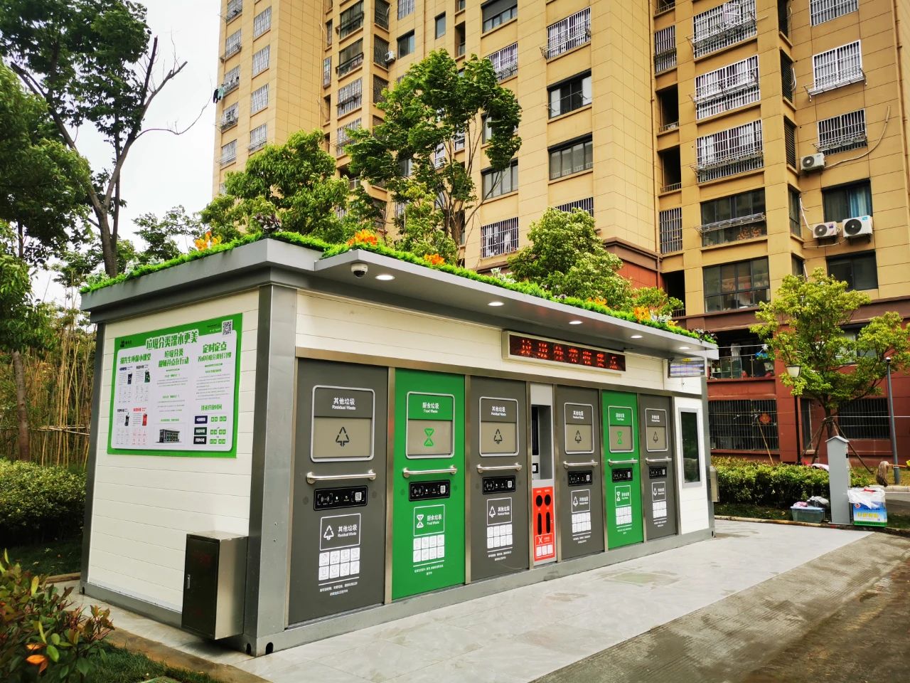 貓先生智能垃圾分類房，定時定點垃圾收集站 ，垃圾房生產(chǎn)廠家