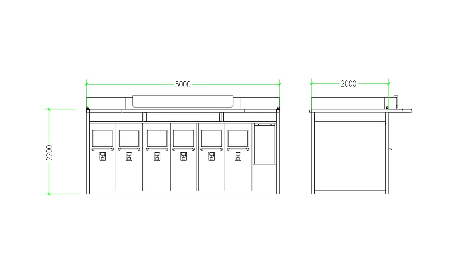 智能垃圾房,垃圾收集清潔屋,,小區(qū)垃圾分類(lèi)站尺寸
